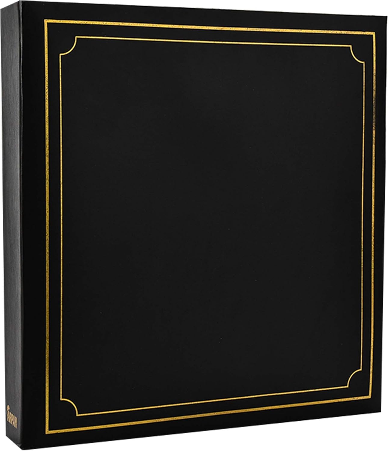 Large Slip In Photo Album Holds 500 Photos 6'' x 4'' Gold Stamp Padded Cover Black Main image