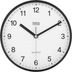 Teesa Clock Analog Wall Universal 20 cm TSA0038B Black