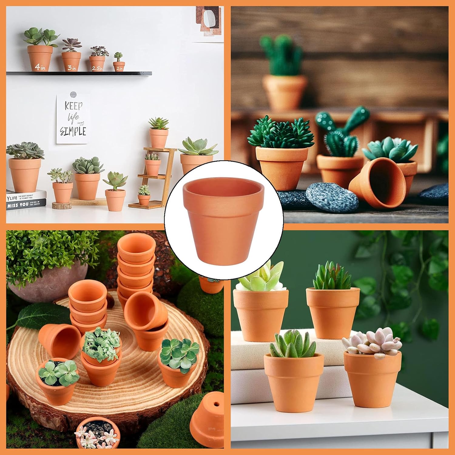 25 Pack Mini Terracotta Pots for Plants, Small Flower Pot for Succulents, Cacti, and Herb Gardening, Ideal for Indoor and Outdoor Decor