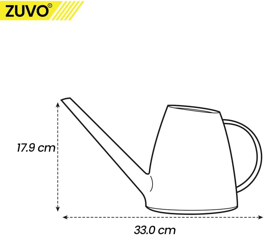Watering Can Indoor 1.8 L - Perfect Gardening Tool for Watering Indoor Plants - 33.0 x 17.0 cm - Mini Watering Cans - Green - Zuvo