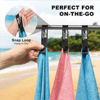 Large Microfibre Towel (180x90cm) Compact Camping Beach Towel Swim essentials - Quick Dry Lightweight Absorbent Sports Gym Yoga Swimming Hiking Drying Towel for Men,Women(Pink-1pack, X-Large)