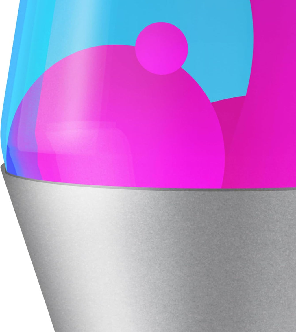 Lamp - 14.5"- The Original Motion Lamp - Pink and Blue Liquid with Silver Base - Item #2102