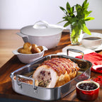 3-Ply Stainless Steel Rectangular Roaster, 35 cm, Silver, 96102270000000