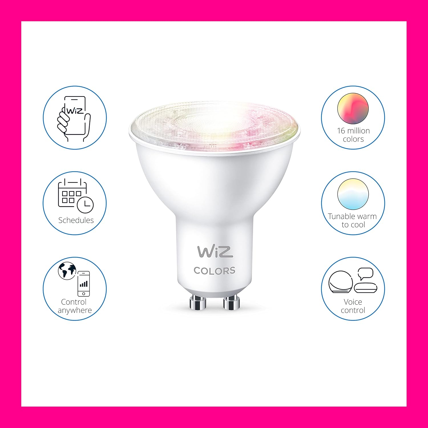 Smart LED Glass Bulb, Voice/App Control - Smart Connected WiFi Works with Alexa, Google Assistant & HomeKit, Dynamic Scenes on App Including Focus & Relax Mode, Bedroom, Party, 1 Pack