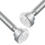 2PCS Shower Curtain Rod Stainless Steel Extendable Shower Curtain Pole No Drilling Tension Rod for Clothes Shower Curtain Rail Net Curtain Poles for Bathroom Window Closet Kitchen Wardrobe 73-138cm