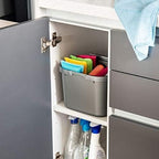 518252 Everyday Kitchen Food Waste Compost Caddy Bin, 4.5 Litre, White/Metallic Sliver, Silver, 4.5ltr