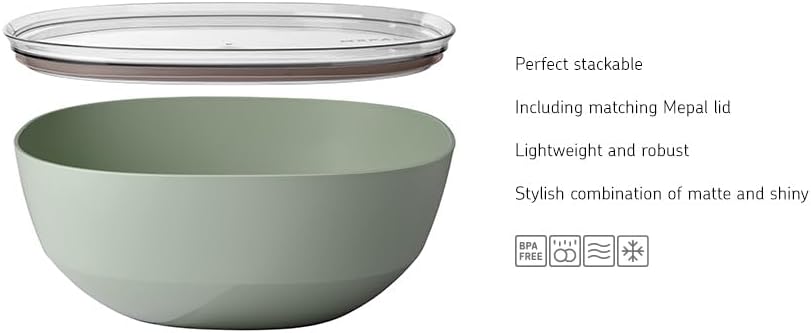Serving Bowl with lid Silueta - Dishwasher & Microwave Resistant - Salad Bowl - Tapas Bowls - Tableware - 5000 ml - Nordic White