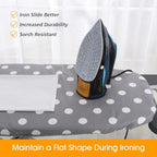 Ironing Board Cover, 100% Cotton Cover with Thick Felt (Bubble, 124 x 38cm)