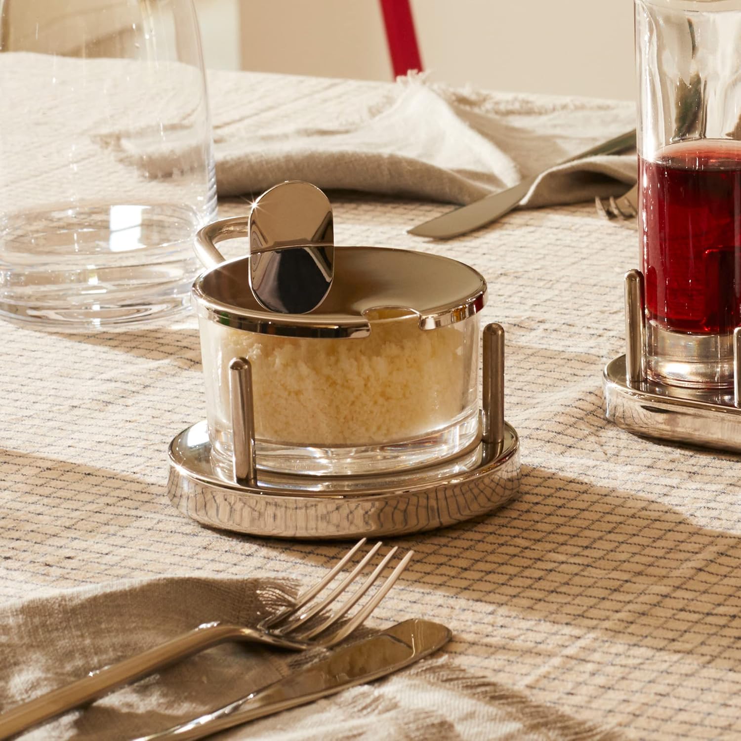 5071 - Design Cheese Cellar, Glass and Stainless Steel