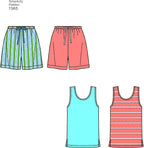 Simplicity Sewing Pattern 1563: Misses' Men's and Teens' Sleepwear, Size A, Paper, White, A (XS-S-M-L-XL)