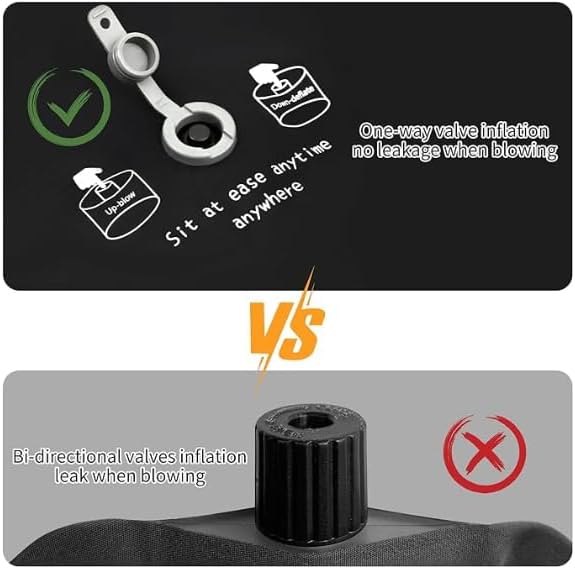 Inflatable seat Cushion Stadium Waterproof Air Pad Lightweight Portable Sit Mat for Hiking Camping Walking Travel Fishing Boating Flying Backpacking