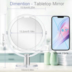 Vanity Makeup Mirror with Stand, 1X/15X Magnification Double Sided 360 Degree Swivel, Portable Table Desk Counter top Magnifying Mirror, Bathroom Shaving, 6.25 Inch