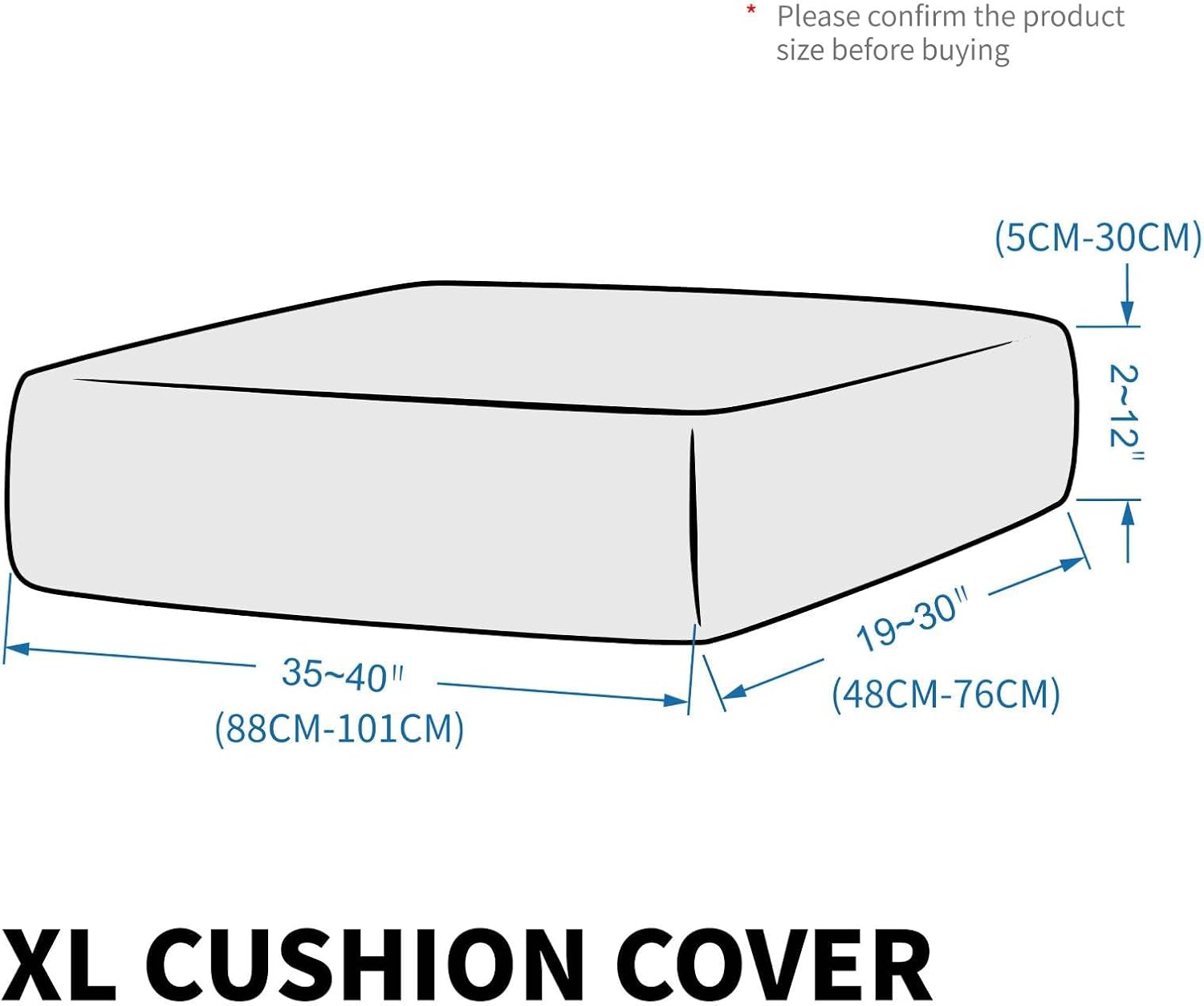 Stretch Sofa Seat Cushion Cover, Fitted Sofa Cushion Slipcovers, Couch Cushion Covers, Replacement for Individual Cushion Furniture Protector (Large 1 Seater, Light Gray)