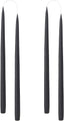 ® Tapered Candles, Made in Denmark, 42 Colours Available, Dripless & Smokeless Dinner Candles, Solid Candles Long Burning 15 Hours, Unscented Candle Gift Set, 4pcs. 2.2 x 35cm (Black)