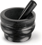 Worcester Black Pestle & Mortar Set, Granite, Spice Grinder/Herb Grinder, 140mm, Small Pestle and Mortar Set, 2 Year Guarantee