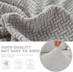 Super Stretch Sofa Cover 1 2 3 4 Seater L Shape, WearResistant Spandex Corner Sofa Cover Non Slip Sofa Slipcovers with Elastic Bottom, Great for Kids & Pets (Weave Light Grey, Backrest Cover)