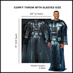 Northwest Star Wars Full Body Player Comfy Throw Blanket with Sleeves, Polyester, Black, Adult (48 x 71 in)