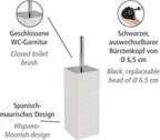 22651100 Toilet brush Cordoba White - toilet brush holder, closed form, Ceramic, 9.5 x 35 x 9.5 cm, White