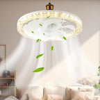 Ceiling Fans with Lights and Remote, 45w Small Led Ceilings Lights Timing Quiet, E27 Bulb Fixture, 3 Color 3 Speeds Dimmable Light Ceiling - Perfect for Small Spaces Bedroom Home Office