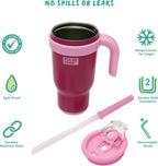 520ml Kids Stainless Steel Water Bottle Tumbler with Straw – Double Wall Insulated Water Bottle with Straw for Children - BPA-Free, Leakproof Kids Cups to Keep Drinks Cooler for Longer
