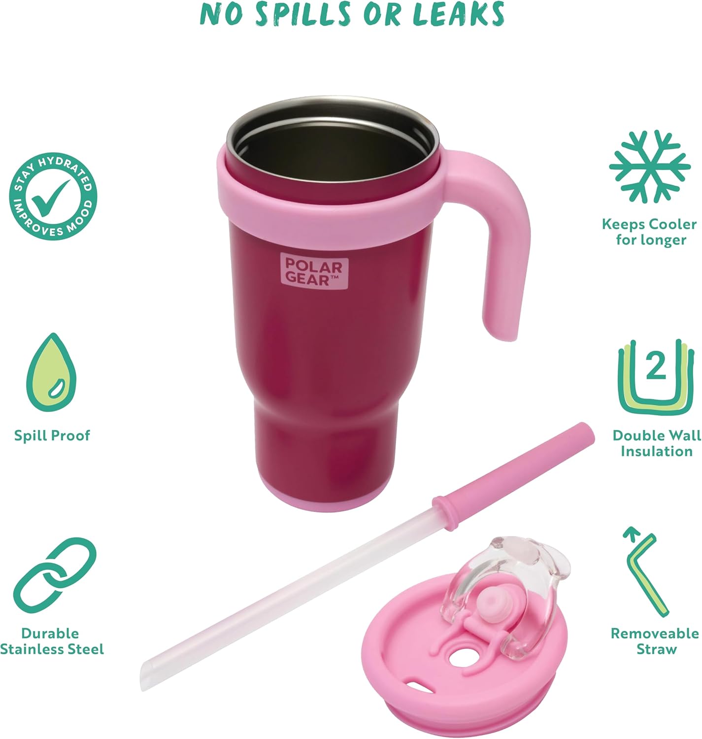 520ml Kids Stainless Steel Water Bottle Tumbler with Straw – Double Wall Insulated Water Bottle with Straw for Children - BPA-Free, Leakproof Kids Cups to Keep Drinks Cooler for Longer