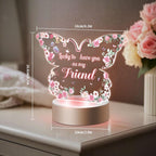 Gifts for Women Friend, Butterfly Acrylic Night Light Gifts, Birthday Gifts for Friends Wedding Gifts for Her