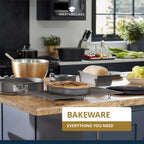 KCMCHB47 25 cm Deep Cake Tin with PFOA Non Stick and Loose Bottom, 1 mm Carbon Steel, 10 Inch Round Pan, Grey