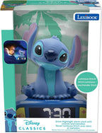 , Disney Stitch, Nightlight alarm clock, Sounds and Melodies, LCD Backlit screen, Luminous, Snooze, Blue, RL800D