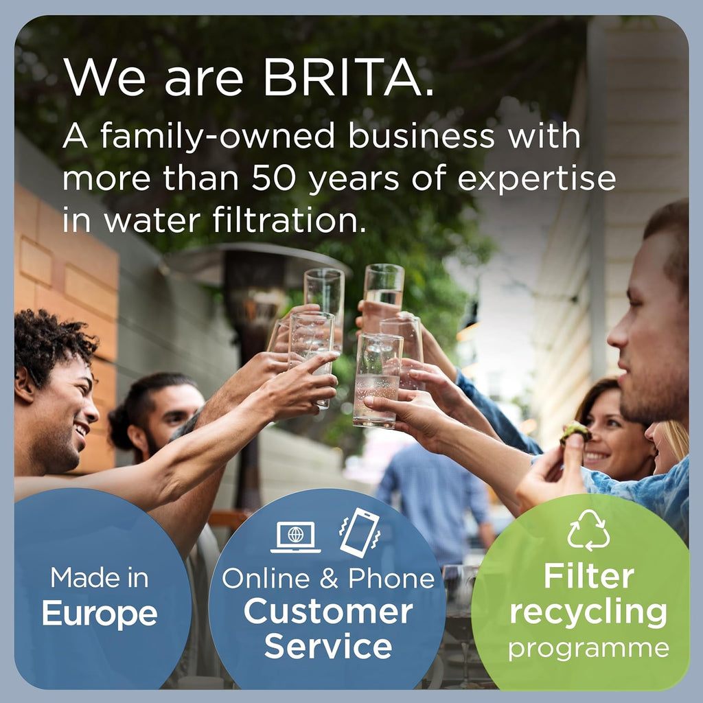 Marella XL Water Filter Jug Blue (3.5L) incl. 1x MAXTRA PRO Pure Performance cartridge - large-volume jug with digital LTI and Flip-Lid - now in sustainable Smart Box packaging
