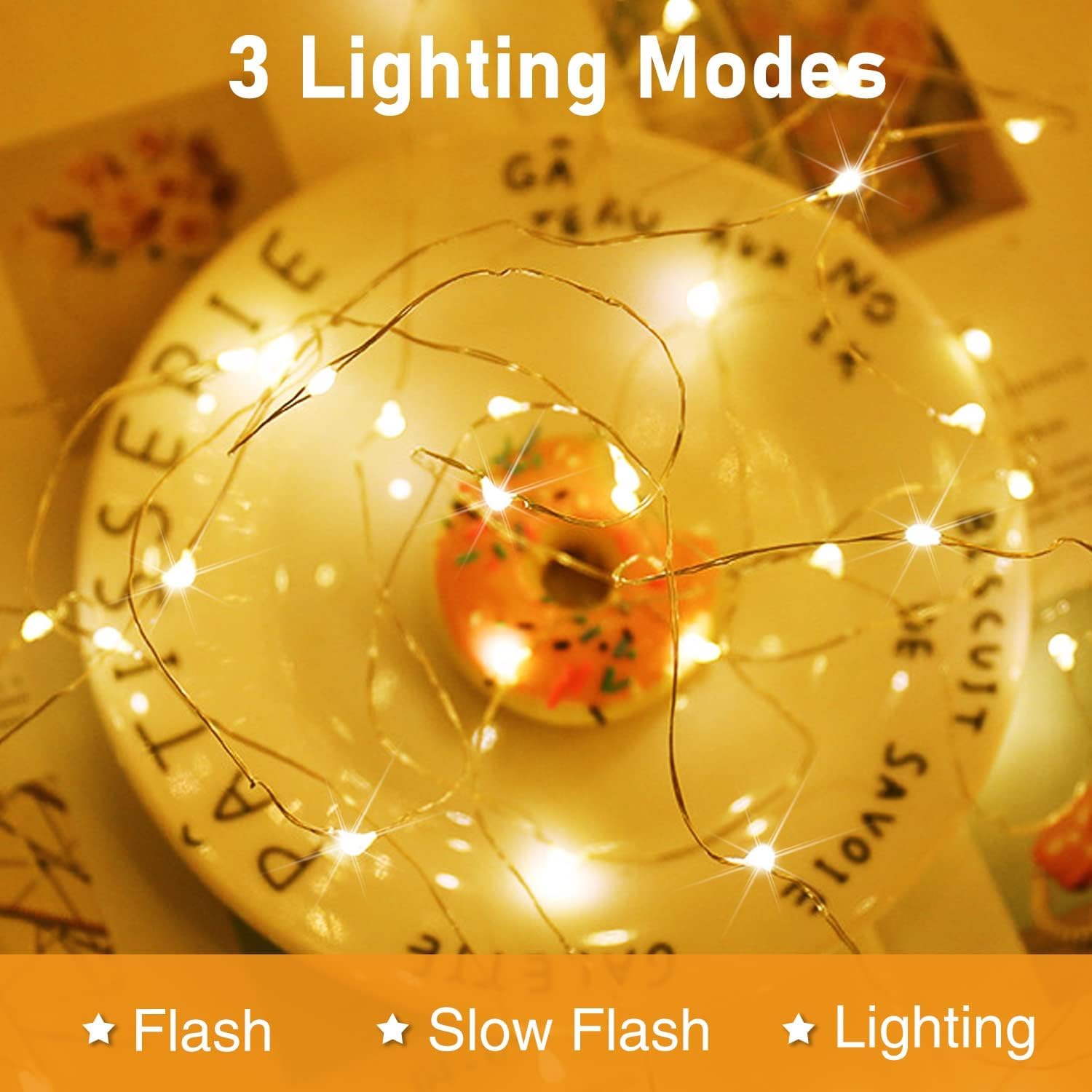 12 Pack 3 Modes LED Fairy Lights Battery Operated, 2M 20LED Mini String Lights Battery Powered IP65 Waterproof Silver Wire Small Fairy Lights Indoor Outdoor for Jars, Christmas, Party, Bedroom