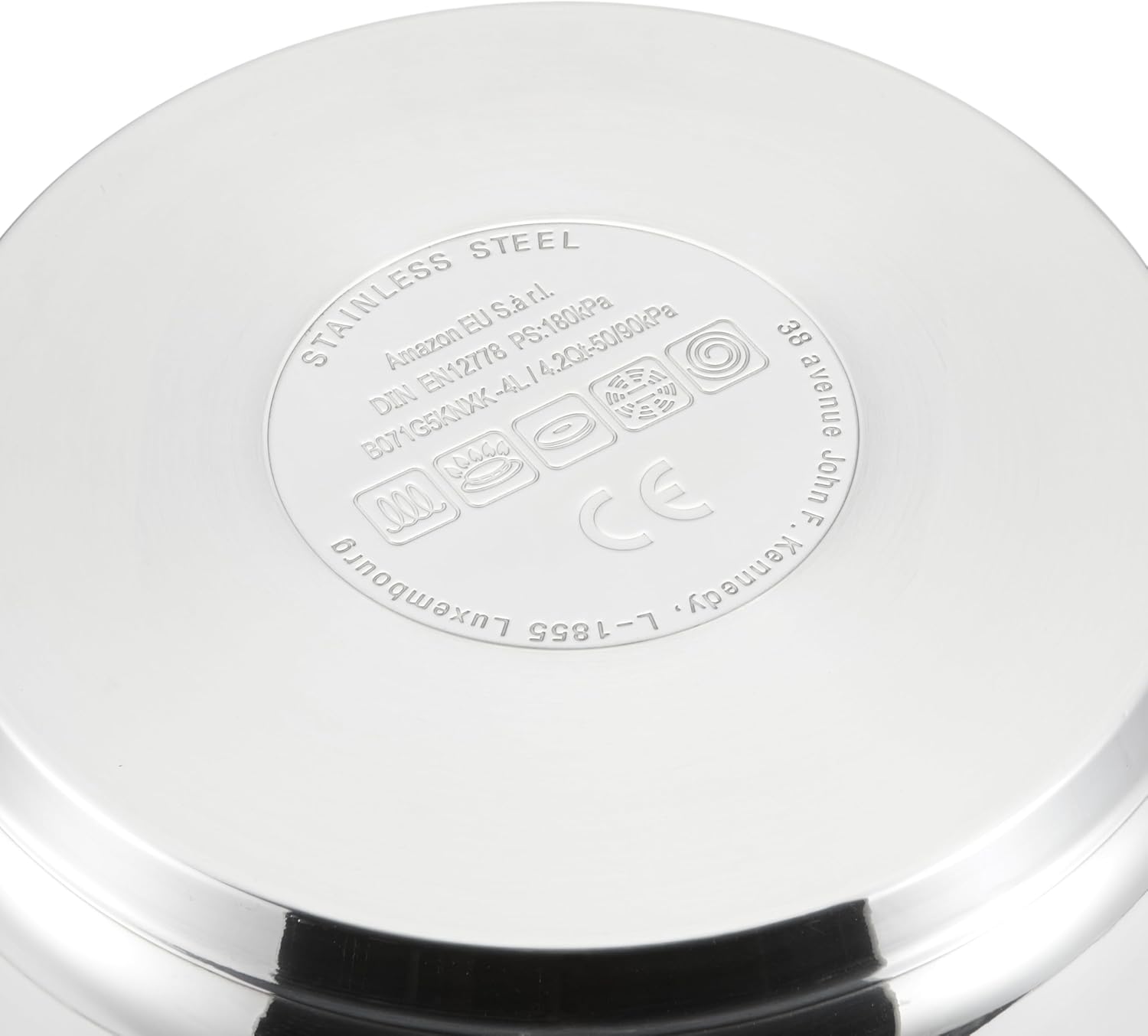 Amazon Basics Stainless Steel Pressure Cooker, 4 litres, Silver