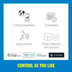 Smart LED Glass Bulb, Voice/App Control - Smart Connected WiFi Works with Alexa, Google Assistant & HomeKit, Dynamic Scenes on App Including Focus & Relax Mode, Bedroom, Party, 1 Pack