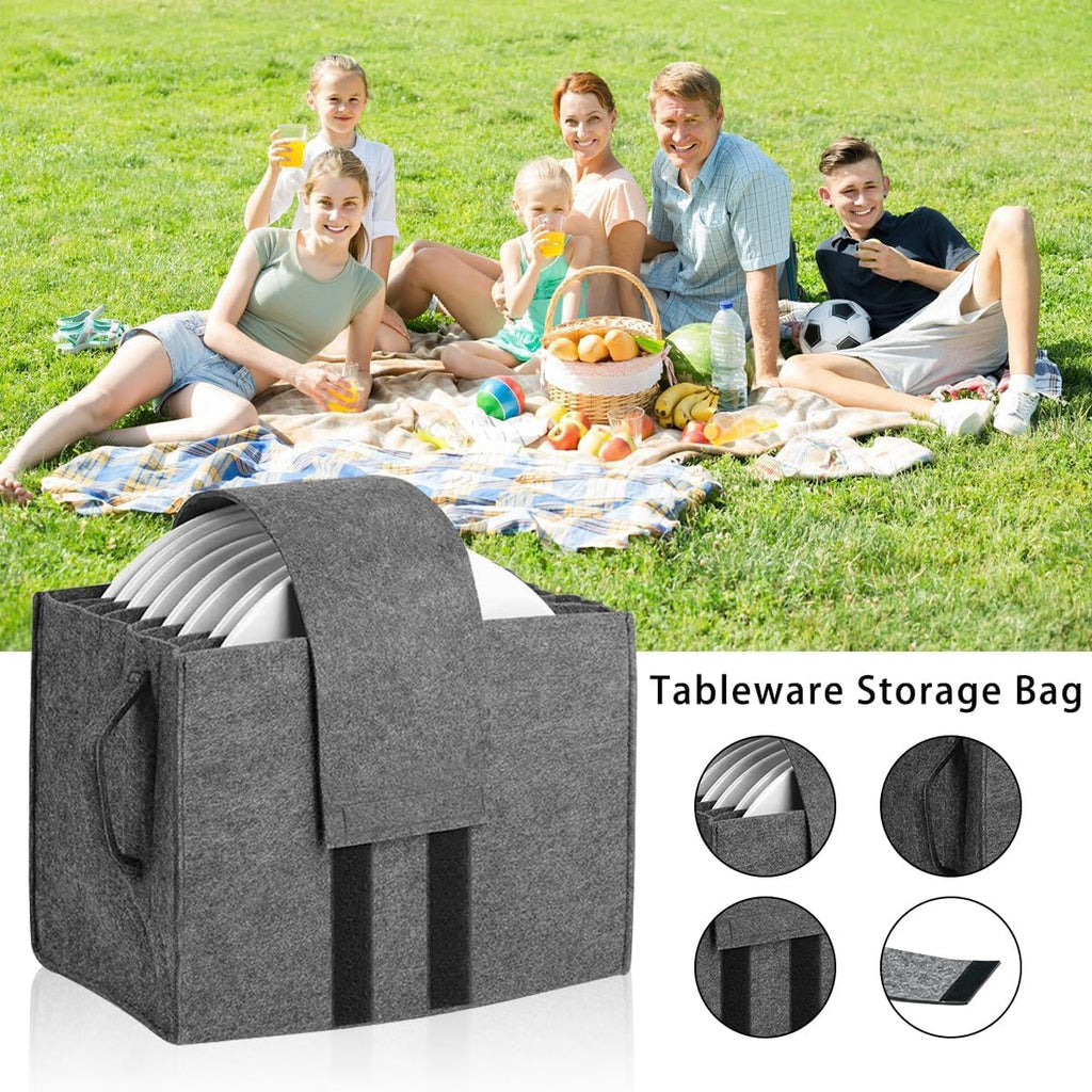 2 PCS Plate Cup Storage Box, Caravan Plate Holder, Camping Storage Bag, Plate and Cup Storage, for Protecting Motorhome Cupboard Kitchen Cookware