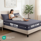 Fitted Sheet Small Double (2 Pack), Grey - Deep Pocket 14 inch (30 cm) - Oeko Tex Certified - Easy Care - Soft Brushed Microfibre Fabric - Shrinkage and Fade Resistant - Bottom Sheet