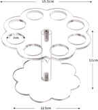 Anwangda Ice Cream Cone Holder Stand, 8 Holes Acrylic Ice Cream Stand, Reusable Detachable Transparent Acrylic Ice Cream Cone Holder for Party DIY(Transparent)