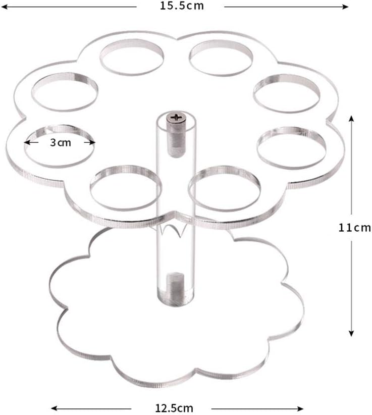 Anwangda Ice Cream Cone Holder Stand, 8 Holes Acrylic Ice Cream Stand, Reusable Detachable Transparent Acrylic Ice Cream Cone Holder for Party DIY(Transparent)