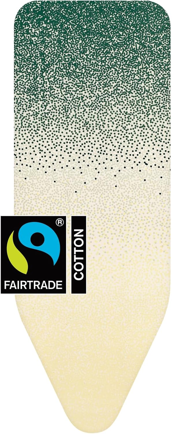 Ironing Board Cover C with 8 mm Foam Padding, Fairtrade Cotton, Durable and Easy Fit for Enhanced Ironing Performance – New Dawn, 124 x 45 cm