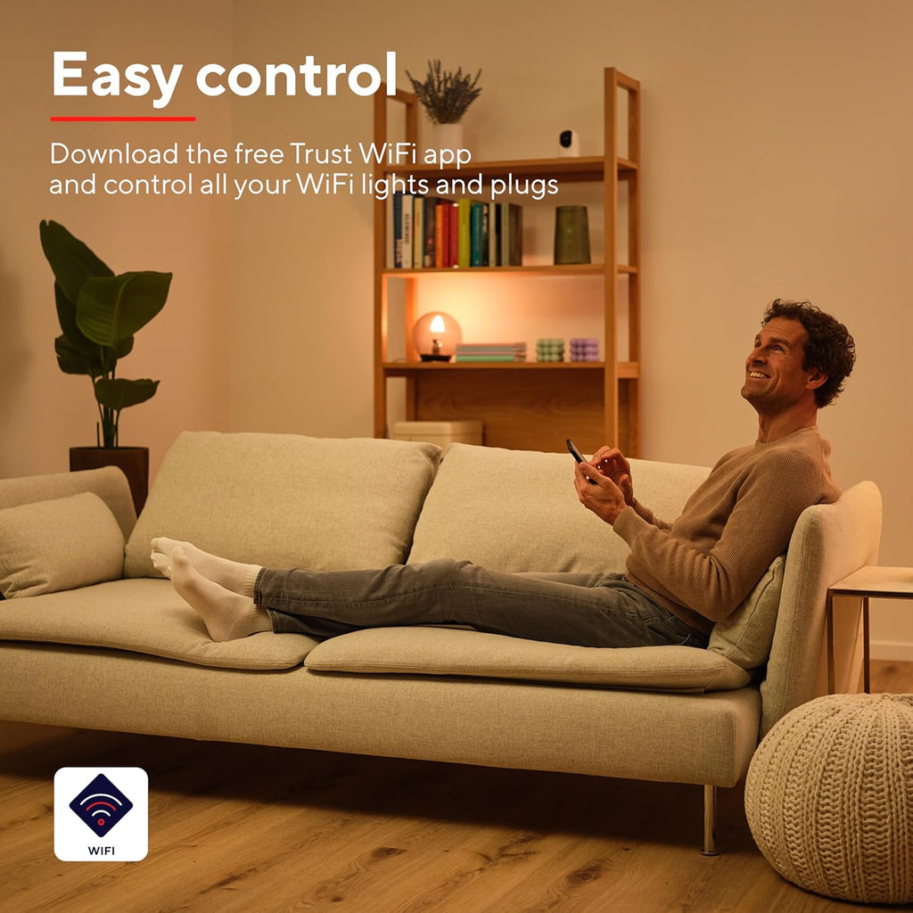 WiFi CCT - E27-71298-02 Smart Bulb, Dimmable LED Bulb, Works with Alexa and Google Home, No Hub, 2.4GHz WiFi Bulb, E27 Screw Bulb, Warm to Cool, White Ambience [Amazon Exclusive] - 2 Pack