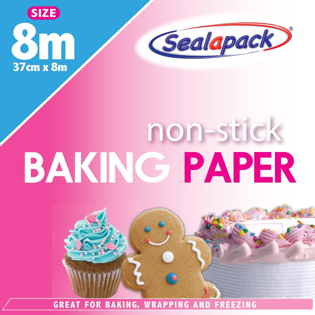 Sealapack Ready to USE Baking Paper, 37cm x 8 METRE ROLL, Brown, SAP015,White
