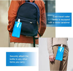 Foldable Sports Bottle, 6pcs Foldable Water Bottle 500mL, Reusable BPA Free Collapsible Water Bottle, Flexible Drink Pouches Bags with Clip for Outdoor Sports, Travel, Biking, Hiking