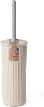 TATAY Toilet Brush | Compact and Functional Design | BPA-Free Recycled Plastic Toilet Brushes | Made in Spain | 9.5 x 9.5 x 39.5 cm - Baobab Collection - Ecohome