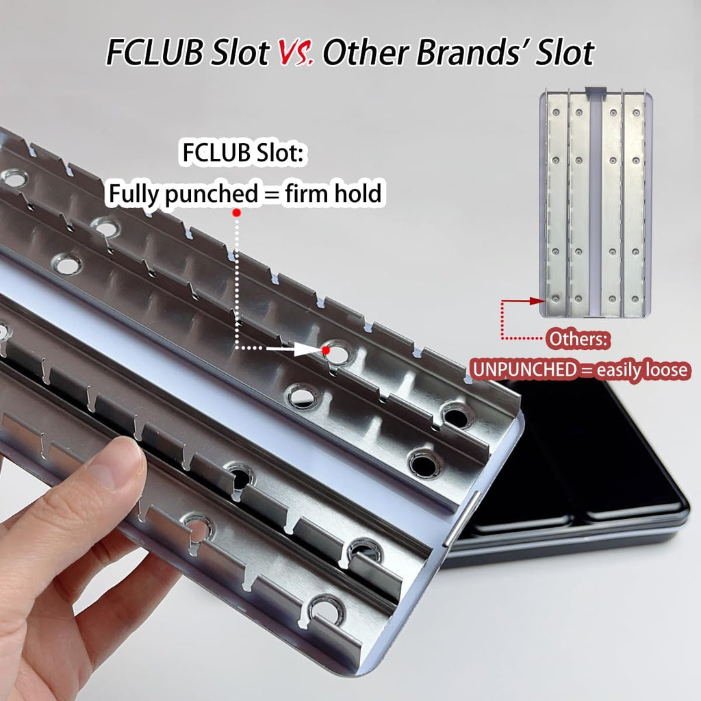 FCLUB Empty Watercolor Tins Palette Paint Case - Large Watercolor Palette Box Metal Tin with 28 Full Pans