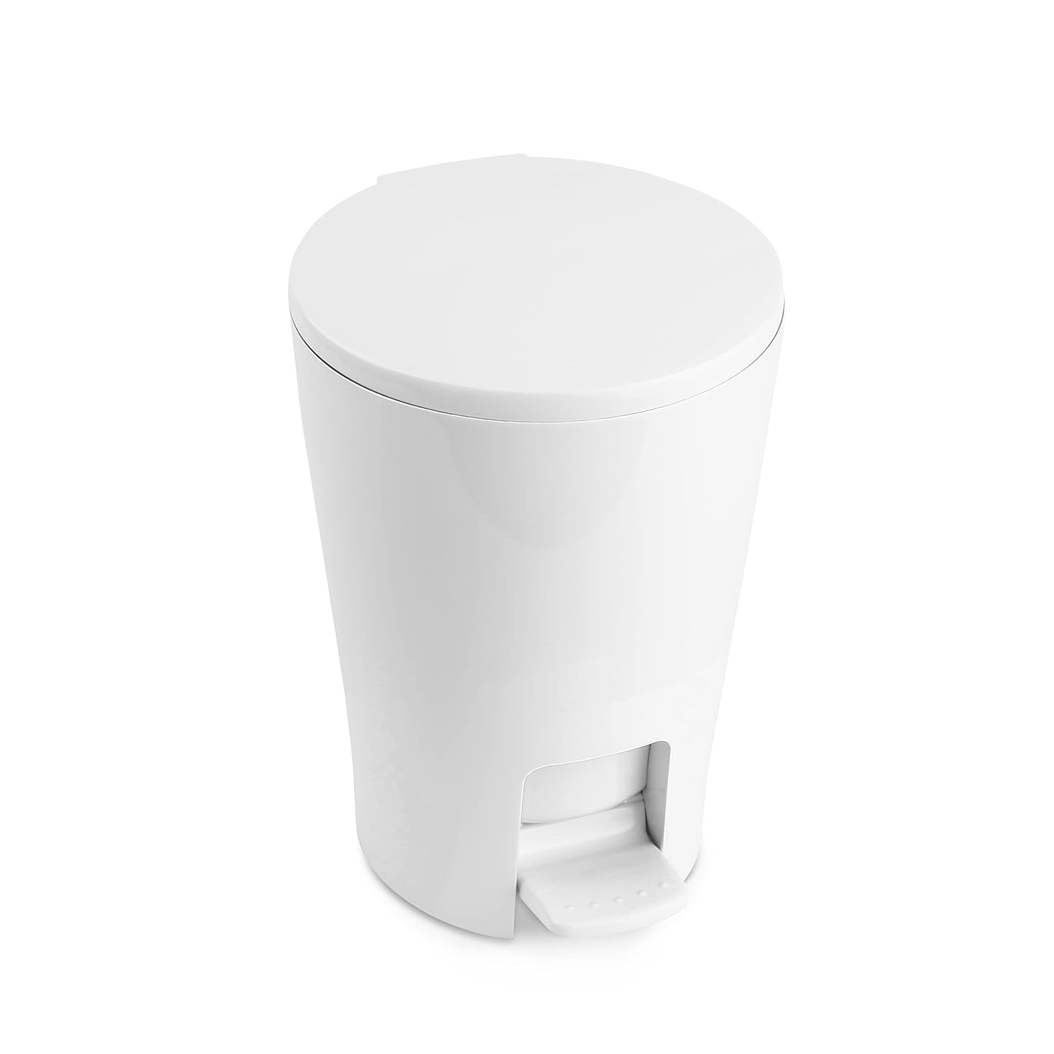 Bathroom Bin with Pedal Diabolo 5L | Inner Bucket with Handle | Practical and Easy-to-Clean Design | Made from Highly Resistant Materials | 19 x 21 x 28.2 cm – White Main image