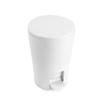 Bathroom Bin with Pedal Diabolo 5L | Inner Bucket with Handle | Practical and Easy-to-Clean Design | Made from Highly Resistant Materials | 19 x 21 x 28.2 cm – White