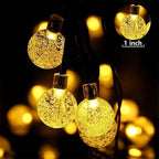 Solar Garden Lights Outdoor, 36ft 60 LED String Lights Waterproof, Solar Powered Crystal Ball Indoor/Outdoor Fairy Lights Decorative Lights for Garden, Patio, Yard, Parties (Warm White)