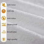 Waterproof Mattress Protector Double Bed with Deep 30cm Pocket- 100% Poly-Cotton with All around Elasticity Super Soft & Noiseless Hotel Quality Bed Topper (137 × 190) cm