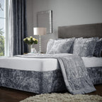 Crushed Velvet King Divan Base Wrap Silver BD/46254/W/BWRAPK/SI
