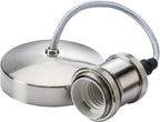 6 Inch E27 Vintage Pendant Set in Brushed Chrome