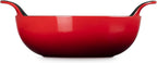 Enamelled Cast Iron Balti Dish, 24 cm, Cerise, 20142240600460