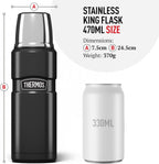 Thermos Stainless King 470ml Multi- Purpose Thermos Flask - Original-Style Flask can be used as Travel Mug or Insulated Water Bottle for Daily Commute & Weekend Adventures – Copper